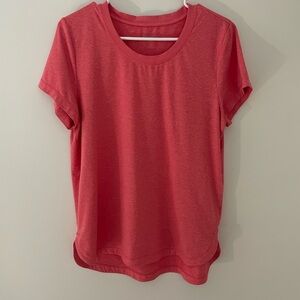 Pink Athleta Women's Work Out Short Sleeve Shirt